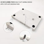 Gzila Free Standing Toilet Paper Holder Stand with Reserve, Heavy Weighted Marble Base Design, Bathroom Stands Tissue Rolls Holder, 304 Stainless Steel Brushed Nickel - Image 5