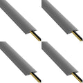 D-Line Cable Protector, 1/2 in H, 6 ft L, 2-3/8 in W, 1 Channel, PVC, Gray CC-4-1 Each (Pack of 4) by D-LineUSAinc