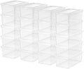 Storage Bins 5 Qt Stackable Plastic with Lids Clear 20 Pack for Closet Home by Unknown