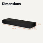 Amazon Basics Wood Floating Wall Shelves, 3-Pack, Black, 15.8" x 5" x 1.8" - Image 2