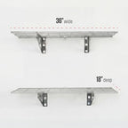 SafeRacks Steel Garage Wall Shelves 2-Pk w/Hooks, 500lb, Hammertone (18x36) - Image 3