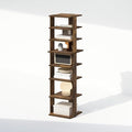 Furinno Turn-N-Tube Corner Shelf, 8-Tier Display Rack, Vertical Corner Storage Rack, Space Saving Organization and Storage, Entryway, Living Room, Closet, Amber Pine by Furinno-FitsYourSpaceFitsYourBudget