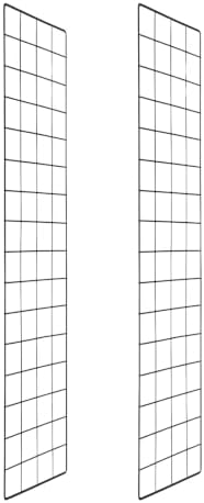 PATIKIL Wire Grid Panels Gridwall Panel 31" x 8" Black 2Pcs by PATIKIL