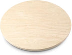 Koville 16'' Beige Marble Lazy Susan Travertine Turntable for Kitchen Dinning, Marble Lazy Susans Organizer for Cabinet, Serving Rotation Spinning Tabletop Organizer Swiveling, Spice Rack Storage by Koville