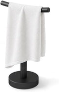 YUMORE Hand Towel Holder Stand for Bathroom & Kitchen, Freestanding T-Shape Towel Rack with Weighted Base, Matte Black by YUMORE