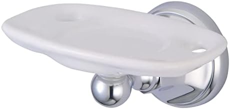 Kingston Brass BA4816C Metropolitan Toothbrush and Tumbler Holder, Polished Chrome,5-1/4-Inch Length, 3-1/8-Inch Wall Clearance by Kingston