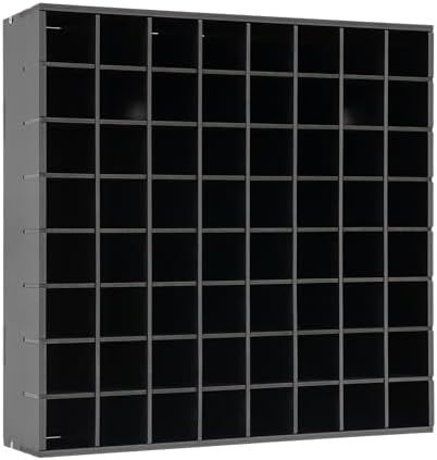 2 Pcs Paint Organizer, Wall-mountable Craft Paints Storage Rack, PVC Board,12.99X3.54X12.99 in,for DIY Crafters Spray Painters Studios, Galleries (Black) - Image 4