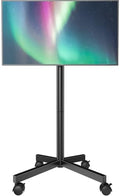 AX WABER Mobile TV Cart Stand with Wheels for 23-60" tvs, Height Adjustable, Portable Floor Stand Holds up to 88 lbs, Rolling TV Mount max VESA 400x400mm by 1