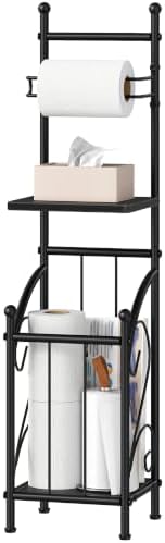 CHOEZON 6.7" L Toilet Paper Holder Stand with Shelf and Storage Basket by Choezon