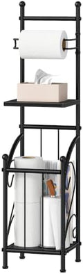CHOEZON 6.7" L Toilet Paper Holder Stand with Shelf and Storage Basket by Choezon