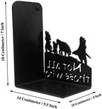 Decorative bookends for Shelves, Heavy Metal Bookends, Unique Bookends, Non Skid Book Ends, Book Stopper for Home/Office Decor/Shelves, 7 X 5.51 X 4 in/Piece (with Quote on Product) - Image 2