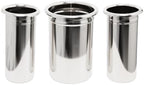 3-Inch 1PCS And 2-Inch 2PCS Hot Tool Holder Canister Package, Blow Dryer & Curling Iron Holder Tube, Closed Bottom Heat-Resistant Hair Dryer Organizer for Salon & Home (Stainless Steel) by QUEESALN