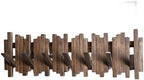 Natural Wood Wall Mounted Piano Coat Rack| Coat Rack Wall Mount| Flip Down Wall Hook Rack 7 Hooks| Entryway Wall Art Hook,Made of Acacia Wood (Wood Wax Oil Dyed Walnut Color).Wall Art - Image 2