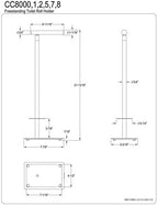 Kingston CC8005 Freestanding Toilet Paper Holder, Oil Rubbed Bronze - Image 5