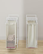 VASAGLE 47 Litre Metal Frame Laundry Basket with Shelf 42 x 28 x 75 cm - Image 4