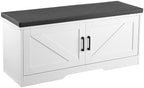 VEVOR Shoe Storage Bench with Padded Cushion & 2 Barn Doors, Entryway Bench 39.4 x 14.0 x 18.1 Inches, for Entryway, Hallway, Living Room, Bedroom by VEVOR