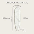 Natural Marble Vanity Tray, 16.6"x4.6", Italian Carrara White - Image 2
