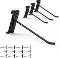 HUHOLE 32 Pack 6 Inch Black Gridwall Hooks for 3 × 3 Wire Grid Panel by HUHOLE