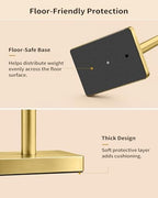 YUMORE Toilet Paper Holder Stand with Weighted Base, Brushed Gold - Image 4