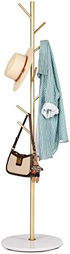 ZOZOE Coat Rack Stand with Marble Base,Golden Metal Coat Rack Freestanding by ZOZOECoatRackfreestanding