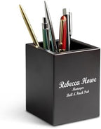 Executive Gift Shoppe | Cherry Finish Wood Personalized Pen and Pencil Cup by ExecutiveGiftShoppe