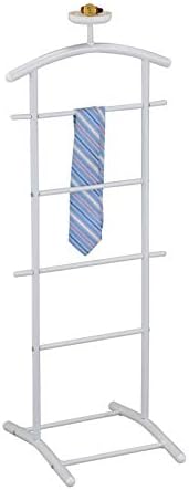 KB Designs - Suit & Tie Freestanding Valet Stand Clothing Organizer Rack, White - Image 3
