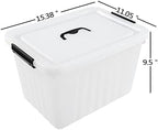 4-Pack 25 Quart Storage Boxes, Plastic Storage Latch Bin - Image 2