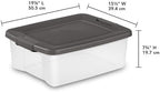 Sterilite ShelfTote, Clear Plastic Storage Bins, 25 Quart, 6-Pack - Image 3