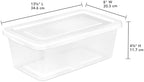 Sterilite Storage Boxes, Stackable Clear Plastic Bins, 6 Quart, 24-Pack - Image 2