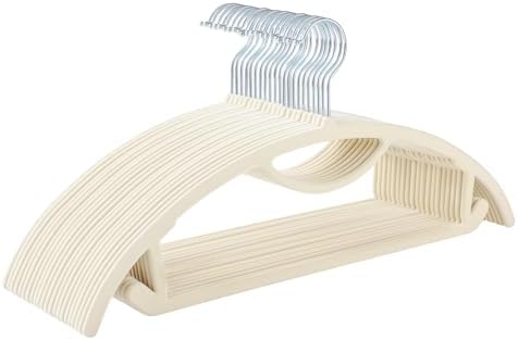 MIZGI Premium Velvet Hangers 50-Pack,No Shoulder Bump Hangers W/Tie Bar Ultra Thin Space Saving Non Slip Hanger Heavy Duty Felt Rounded Clothes Hanger for Sweaters,Coat,Jackets,Pants,Shirts by MIZGI