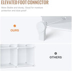 Neprock 16 Cubby Storage Organizer, Closet Clothes Storage Organizer, Cube Shelves Closet Organizers and Storage Shelves for Clothing Storage with Hammer, Bookshelf for Kids (White) - Image 6
