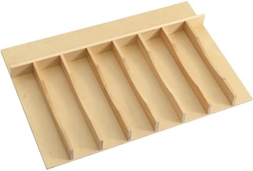WelFurGeer Solid Birch Wood Silverware Drawer Organizer, Wooden Cutlery Drawer Organizer, Utensil Tray for Kitchen Drawers, Kitchen Utensil Organizer for Silverware, Flatware, Spoons, Forks, Knives by WelFurGeer