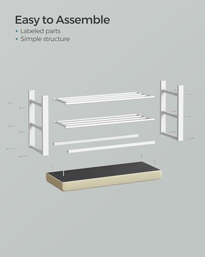 SONGMICS Shoe Bench, Entryway Bench with Cushion, Space-Saving - Image 6