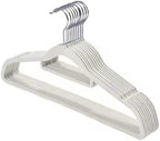 Non-Slip Clothes Hangers Set – Slim Velvet Coat Hangers with Swivel Hooks – Space-Saving Shirt, Dress & Jacket Hangers for Closet Organization (20, White) - Image 5