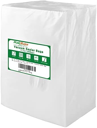 MakMeFre 200 Gallon 11x16Inch Vacuum Sealer Bags for Food Storage by MakMeFreDirect