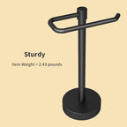 YUMORE Hand Towel Holder Stand Countertop Towel Rack Free Standing Towel Bar Hanger for Bathroom Kitchen Pro Matte Black - Image 7