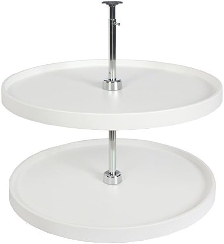 Knape & Vogt PFN32ST-W 31.5" by 32" by 32" Full-Round Polymer Lazy Susan Cabinet Organizer,White by KnapeVogt