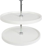 Knape & Vogt PFN32ST-W 31.5" by 32" by 32" Full-Round Polymer Lazy Susan Cabinet Organizer,White by KnapeVogt