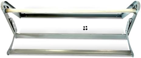 30 Inch Paper Roll Dispenser with Cutter, Desktop or Wall Mount Set Up by MetCrafted