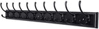 Dseap Coat Rack Wall Mounted: 10-Hooks, 38-1/4" Long, 16" Hole to Hole, Wood Coat Hooks Wall Mounted, Hook Rack, Hook Rail, Hooks for Hanging Coats, Black by Dseap