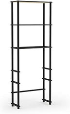 Furinno Turn-N-Tube with 3 Shelves Toilet Space Saver, Espresso/Black - Image 7