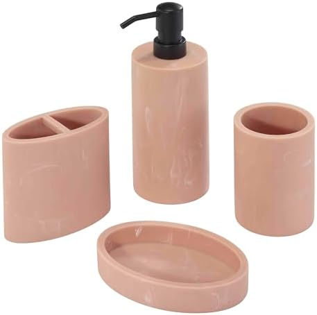 Nicole Miller - Bathroom Set, Lotion Pump, Tumbler, Toothbrush, Soap Holder by NicoleMiller