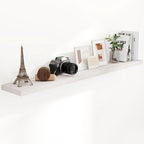 Fun Memories 72 Inch Long Floating Shelves for Wall, 72x9.3 Large Floating Shelf for Bedroom, Kitchen, Bathroom, Wall Mounted Rustic Wood Shelves with Invisible Bracket for Books, Decor, Brich by FunMemories