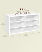 VASAGLE Shoe Bench, Storage Bench, 11.6 x 39.4 x 19.7 Inches - Image 3