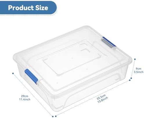 novelinks 10 Quart Clear Plastic Storage Containers with Lids (4 Pack) - Image 4