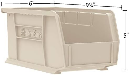 Akro-Mils 30237 AkroBins Plastic Storage Bins, 9"x6"x5", Blue, 12-Pack - Image 2