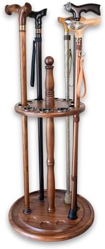 Asterom Cane Stand - Wooden Holder for Walking Sticks, Canes (Caramel) by Asterom