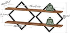 CHOEZON Floating Shelves, Set of 2 Wall Shelves, 2-Tier Hanging Shelves, Wall Shelf Set of 2, Wall Mounted Shelves, for Living Room, Bedroom, Kitchen, Office, Study, Rustic Brown TBJ01P2BF - Image 2