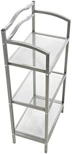 Household Essentials 3-Tier Metal Bathroom Storage Shelf, Silver - Image 4
