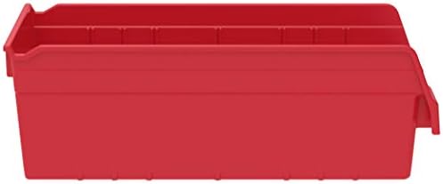 Akro-Mils 30088 Plastic Nesting ShelfMax Storage Bin Box, 18x8x6-Inch, Red (8-Pack) - Image 2